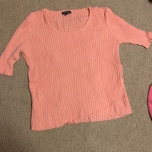 George’s pink, shot sleeve knit shirt